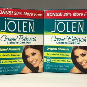 2x Jolen Creme Bleach Lightens Dark Hair Original